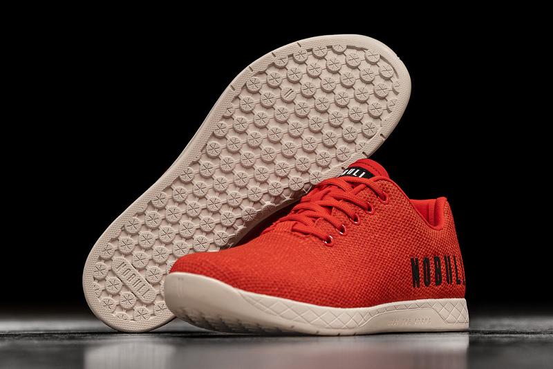 Nobull Red Heather Men's Trainers Red | USA L1461I